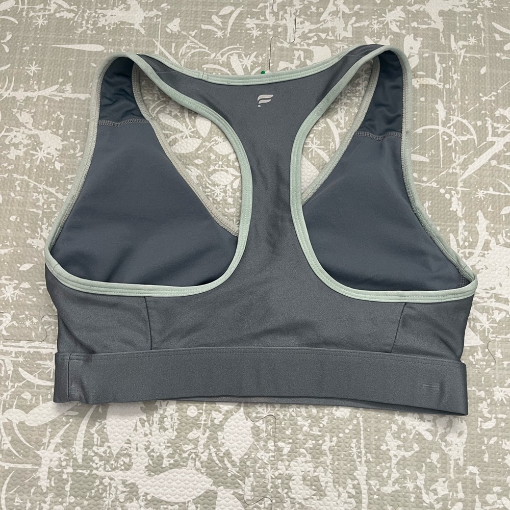 Fabletics Gray Racerback Sports Bra - Picture 2 of 4